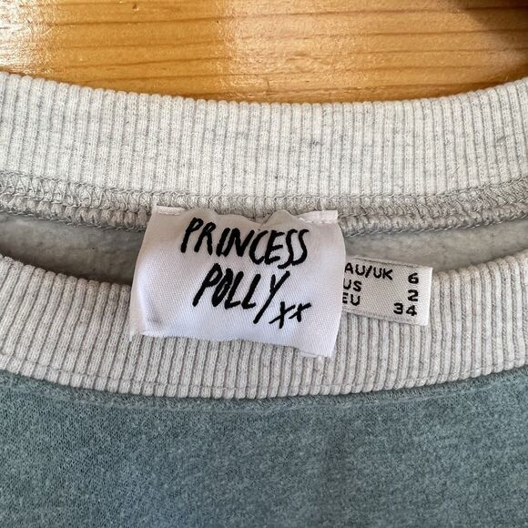 Princess Polly Sweatshirt Women 2 Los Angeles Retro Crop Distress Champs Core No - Picture 5 of 5